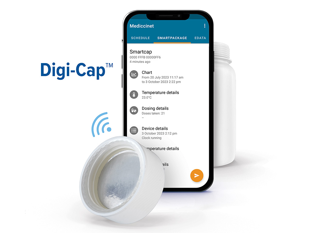 Image of Digital Cap and Website App to illustrate How Technology Can Improve Medicine Adherence