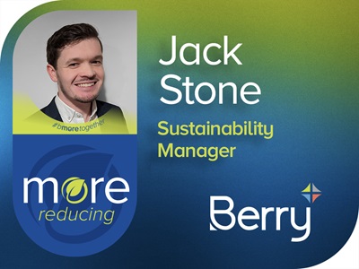 More Reducing Pledge & Portrait of Jack Stone, Sustainability Manager | Berry Global
